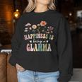 Happiness Is Being A Glamma Floral Glamma Mother's Day Women Sweatshirt Personalized Gifts