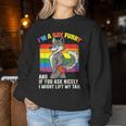 I'm A Gay Furry Pride Month Gay Lgbtq Rainbow Fox Furry Women Sweatshirt Unique Gifts