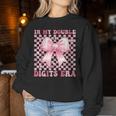 In My Double Digits Era キュートなコケットボウ 10歳の誕生日 女の子 レディーススウェットシャツ 面白い贈り物