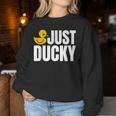 Just Duckyラバーダック レディーススウェットシャツ 面白い贈り物