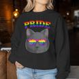 Lgbt Britishhorthair Cat Gay Pride Rainbow Lgbtq Kitty レディーススウェットシャツ 面白い贈り物