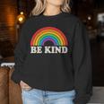 Lgbtq Be Kind Pocket Gay Pride Lgbt Ally Rainbowintage レディーススウェットシャツ 面白い贈り物
