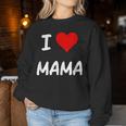 I Love Mama Children Love Heart ベビーチャイルドギフト お母さん レディーススウェットシャツ 面白い贈り物