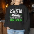 My Other Car Is Autonomally Drived Tech ユーモア レディーススウェットシャツ 面白い贈り物