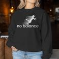 No Balance Girl スポーツとユーモアのための面白いパロディデザイン レディーススウェットシャツ 面白い贈り物