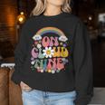 On Cloud Nine Birthday シャツ 9歳の誕生日 女の子 面白い レトロ レディーススウェットシャツ 面白い贈り物