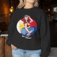 Pinay Girl フィリピン 強い フィリピン国旗 フィリピンプライド レディーススウェットシャツ 面白い贈り物