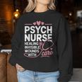 Psych Nurse Mental Health Psychiatric Nursing Appreciation レディーススウェットシャツ 面白い贈り物