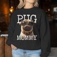 Pug Mommyパグ・マミー パグ・マム 犬のママ 母の日 パグ・ママ レディーススウェットシャツ 面白い贈り物