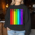 Rainbow レインボー《虹 カラー》【デザインアート】文字 7色 カラフル レディーススウェットシャツ 面白い贈り物