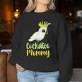 Retro Cockatoo Mother Mom Cockatoo Mommy Cockatiel レディーススウェットシャツ 面白い贈り物