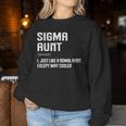 Sigma Aunt Auntie Humor Saying Trendy Women Sweatshirt Unique Gifts