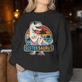 Sister Saurus Dinosaur Family Matching Mother's Day Women Sweatshirt Personalized Gifts