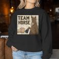 Team Horse 面白い馬のデザイン レディーススウェットシャツ 面白い贈り物