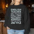 Wizard Job Title Quote English Teacher Sudadera Mujer Regalos divertidos