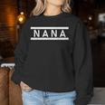 「Nana」ヘボン式「なな」「ナナ」下の名前 ローマ字 名入れ 名乗り ラテン文字 綴り レディーススウェットシャツ 面白い贈り物
