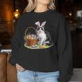 イースターデー 猫 バニー 耳 卵 イースター ウサギ 男性 女性 キッズ レディーススウェットシャツ 面白い贈り物