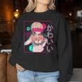 スケベなアニメの女の子 レディーススウェットシャツ 面白い贈り物