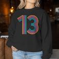 ナンバー13 13周年 男の子 女の子 13歳の誕生日 レディーススウェットシャツ 面白い贈り物