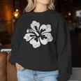 ハワイ ハイビスカス 花 ハワイアン レディーススウェットシャツ 面白い贈り物
