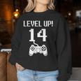 レベルアップ 14歳 誕生日プレゼント 男の子 女の子 レディーススウェットシャツ 面白い贈り物