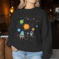 宇宙 惑星 太陽系 宇宙飛行士 オタク キッズ 男の子 女の子 レディーススウェットシャツ 面白い贈り物