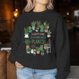 幸せな家は植物のある家です「A Happy Home Is A Home With Plants」- 観葉植物の園芸 レディーススウェットシャツ 面白い贈り物