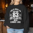 男性、女性、83歳の誕生日への83歳の誕生日プレゼント レディーススウェットシャツ 面白い贈り物