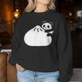 肉まんとパンダ かわいい チャイナ Pork Bunpanda レディーススウェットシャツ 面白い贈り物