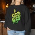 蛇 蛇 花 動物園 日帰り旅行 男性 女性 キッズ レディーススウェットシャツ 面白い贈り物