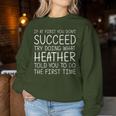 Custom Name Girl Mom Wife Birthday Presents Heather Name Personalized Birthday Christmas Joke Women Sweatshirt Unique Gifts
