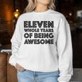 11歳の誕生日シャツギフト年齢11歳男の子女の子 レディーススウェットシャツ 面白い贈り物