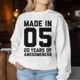 20歳の誕生日 男性 女性 娘 息子 年齢 20歳 レディーススウェットシャツ 面白い贈り物
