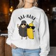 Baa-Nana おもしろバナナ羊しゃれ レディーススウェットシャツ 面白い贈り物