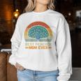 Best Peacock Mom Ever Retro Vintage Peacock Lover Mommy Women Sweatshirt Funny Gifts