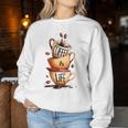 Coffee Is Life 愉快なコーヒー好きのギフト レディーススウェットシャツ 面白い贈り物