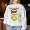 The Evolution Of Banana Novelty Graphic & Cool s レディーススウェットシャツ 面白い贈り物