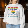 Gay Pride Month Free Mom Hugs Lgbtq Ally Trans Women Women Sweatshirt Unique Gifts