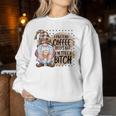 Gnome Coffee Lover I Pretend Coffee Help But I'mtill A レディーススウェットシャツ 面白い贈り物