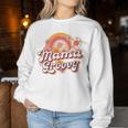 Groovy Best Mom Ever Best 母の日 長袖tシャツ レディーススウェットシャツ 面白い贈り物