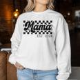 For New Mom Retro Checkered Mama Est 2024 Women Sweatshirt Personalized Gifts