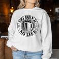 No Beer No Life ヴィンテージ飲酒 ビール愛好家向け 左胸 レディーススウェットシャツ 面白い贈り物
