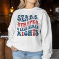 Stars Stripes & Basic Human Rights 4Th Of July Rights Women Sweatshirt Personalized Gifts