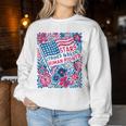 Stars Stripes Human Rights 4Th Of July Floral American Flag Women Sweatshirt Unique Gifts