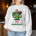 Viva Guanajuato Mexico Cactus ビバ・グアナファト・メキシコ サボテン・ソンブレロ レディーススウェットシャツ 面白い贈り物
