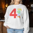 キッズ 4歳の誕生日シャツ 男の子 女の子 4歳 4歳 4歳 パーティー レディーススウェットシャツ 面白い贈り物
