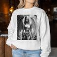 ピンナップガールtシャツ セクシーな天使の悪魔の女の子 B&W バックプリント レディーススウェットシャツ 面白い贈り物