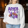 牡羊座 女の子 誕生日 星座 スニーカー ネイル 誕生日 レディーススウェットシャツ 面白い贈り物