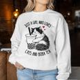 猫が大好きな女の子とボバティーラグドール猫好き レディーススウェットシャツ 面白い贈り物