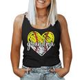 Baseball Softball Grandma Heart Softball Baseball Grandma Women Tank Top